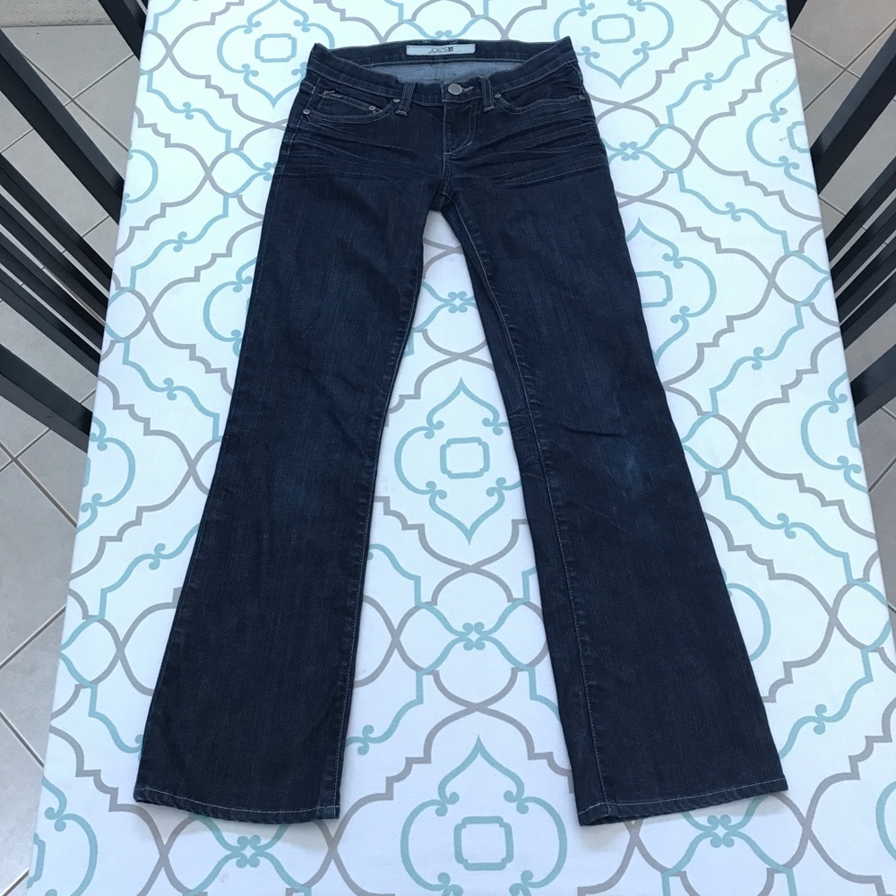 💙👖CUTE DARK JOE’S JEANS👖💙25 0 29” Whiskering!! - Picture 6 of 8